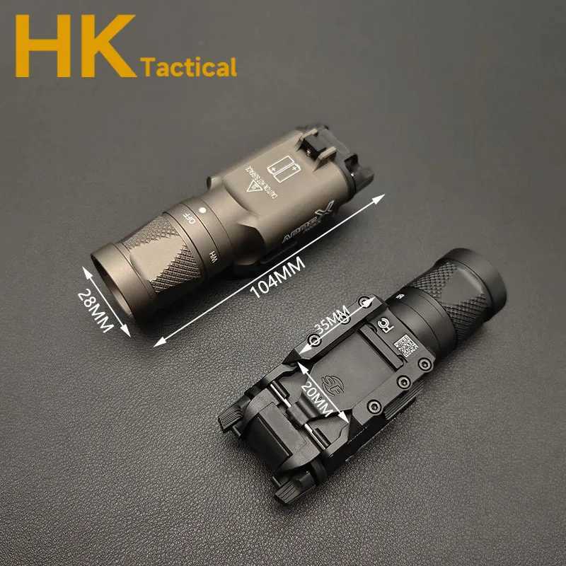300V IR Scout Light Tactical X300 X300U LED Flashlight Fits 20mm Picatinny Rail Airsoft Hunting Gun Weapon Lights W250722