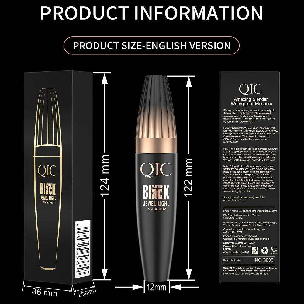 4D Silk Black Natural Volume Length Liquid Mascara with Fiber extending Thickening and Waterproof Sdge-proof X250722