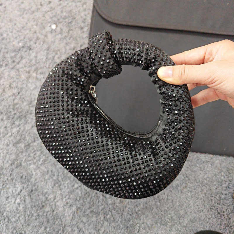 Womens Handbag with Sparkling Rhinestones - Elegant & Portable for Evenings