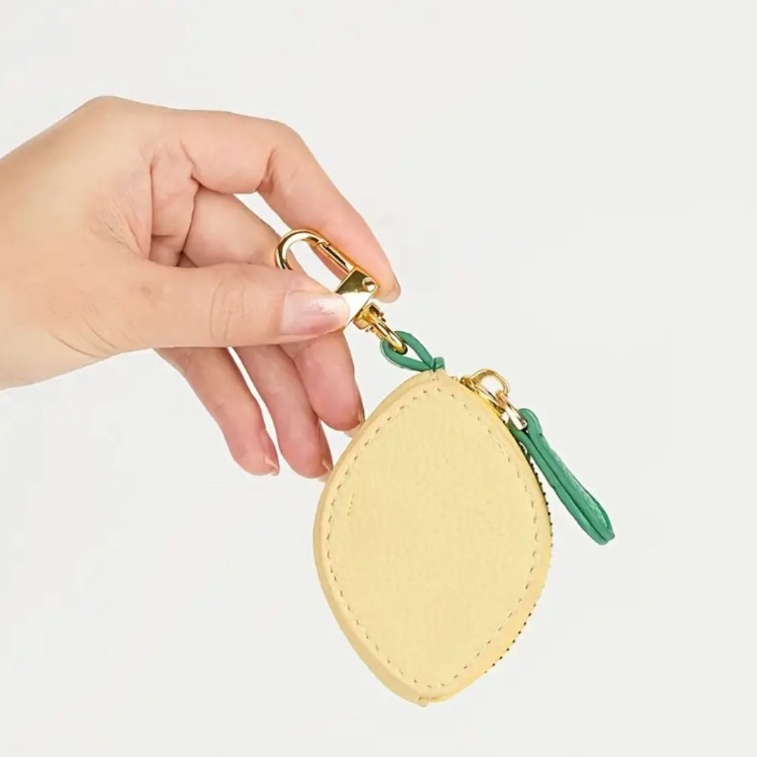 Coin Purses Change Bag Cute Fruit Shape Purse Keychain PU Leather Pendant Korean Style Wallet Earphone Female