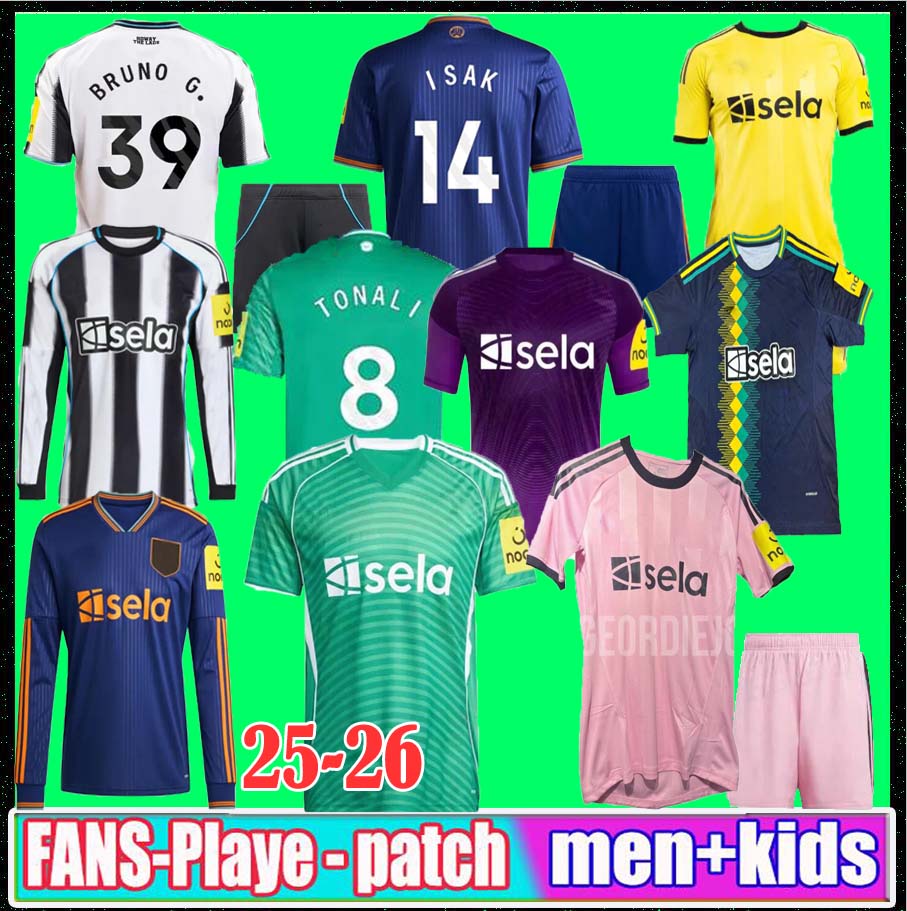 S-4XL ISAK BRUNO G. NewCastL e 24 25 26 Socc Jseys TONALI 2025 2026 football shirt NewCasltE UNitedS GORDON NUFC Men Kids WINNERS CARABAO CUP FINAL