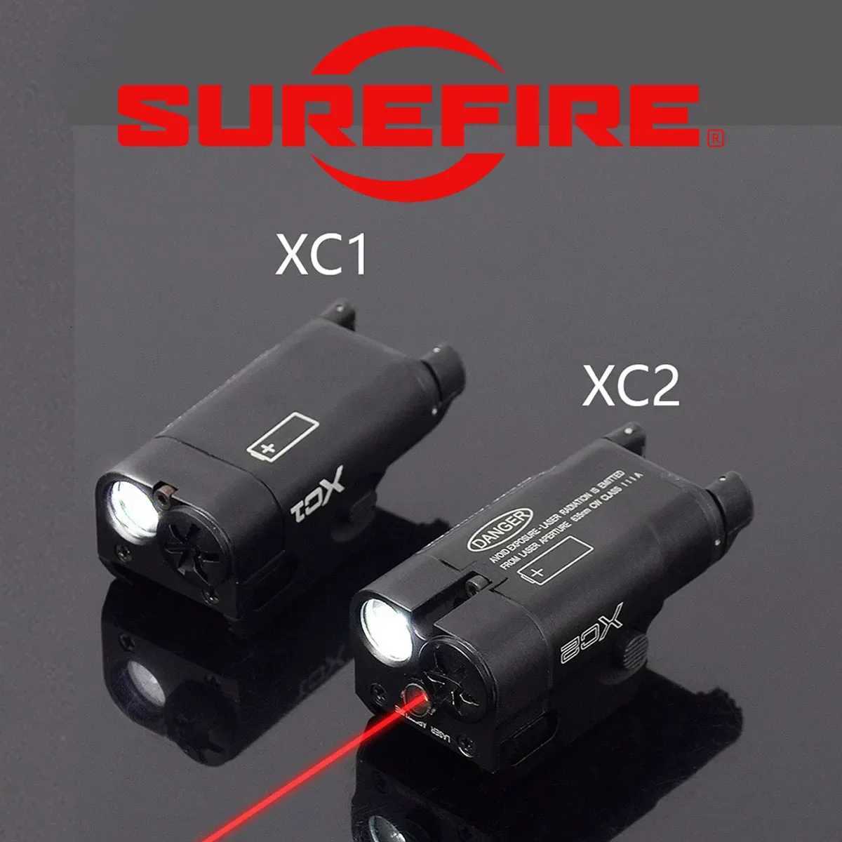 Tactical SUREFIR XC1 LED Sight Weapons Scout Flashlight XC2 Red Laser for Glock 17 19 20mm Rail Hunting Light W250722