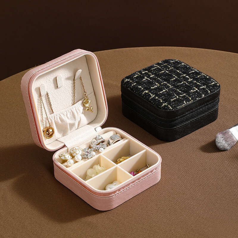 Simple Storage Travel Portable Organizer Box for Earrings, Rings, and Small Jewelry