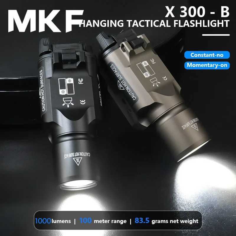 300 Flashlight Tactics 300-B LED Scout Light Constant/Momentary 1000LM Gun Light Gloc 17 Hanging Weapon Light 20MM Rail W250722