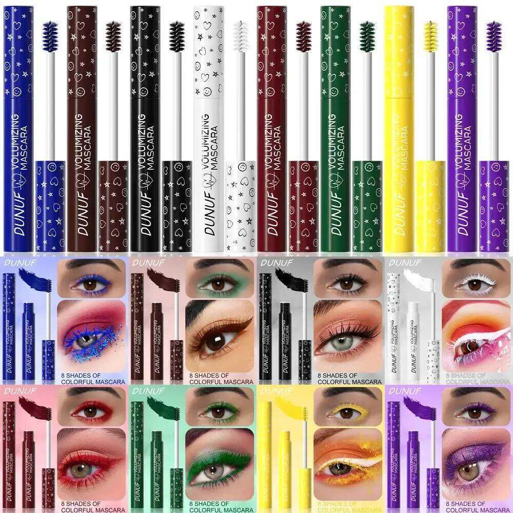 Waterproof Colorful Curling Mascara Green Blue ple For Stage Makeup Lengthening Eyelash Extension Quick Dry Sdge Proof X250722