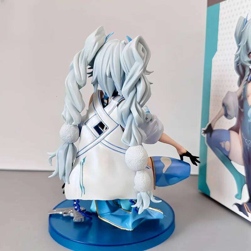 Anime Girl Frontline Cuique Mei Figurine - Squatting Posture Double Ponytail Beautiful Model Chassis Ornament Collectible Gift