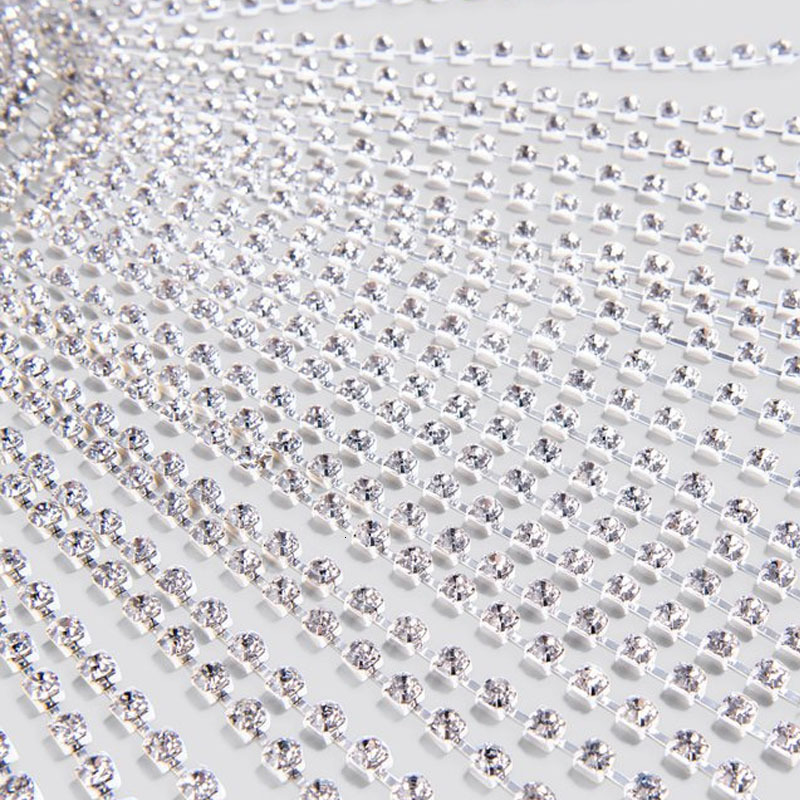Bling Bling Bride Wedding VVS Moissanite Studded Tassel Headpiece Full Diamond Luxury Shiny Sexy Hip Hop Chain
