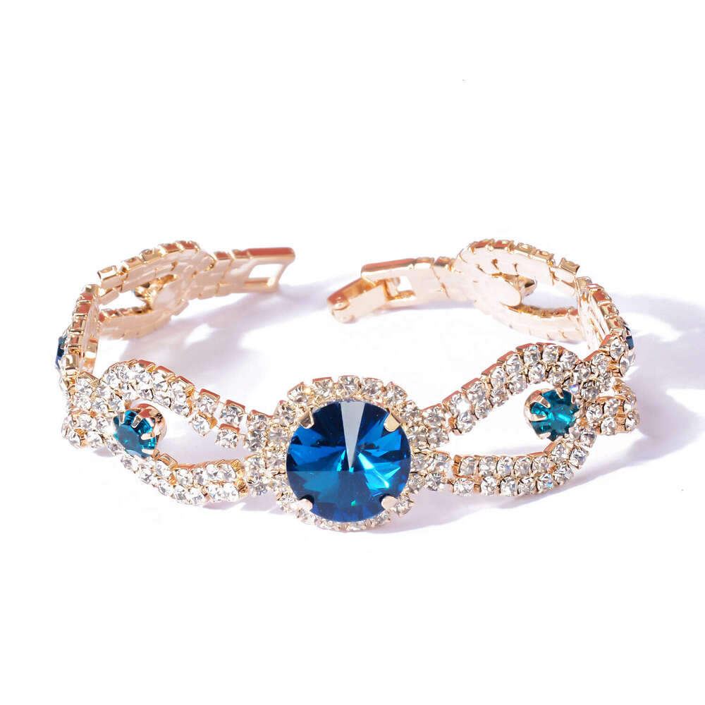 Trendy Jewelry Full Dia Glass Exaggerated Bracelet Evening Dress Versatile Accessory