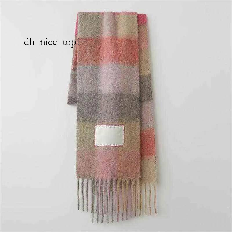 2025 10A Acnes Scarf Designer Acnee Scarf Mens Winter Scarfs Cashmere Soft Thick Fashion Luxury Scarves Classic Check Plaid Shawls Medium Length Versatile 1Df