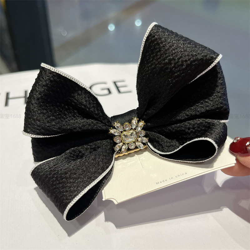 Bow hair clip High grade flower hair accessories female Tiktok net red with ponytail headdress headband