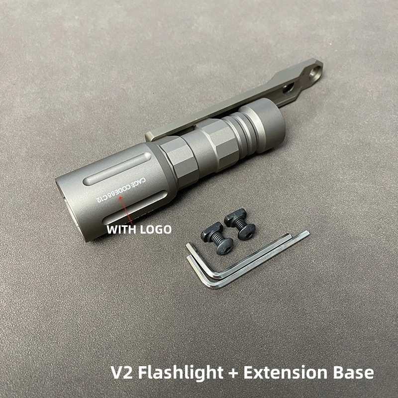 Tactical Airsoft Metal Scout Light V2 Flashlight and SF Pressure Switch with Lightbar Scout Mount Fits MLOK Rail Weapon Torch W250722
