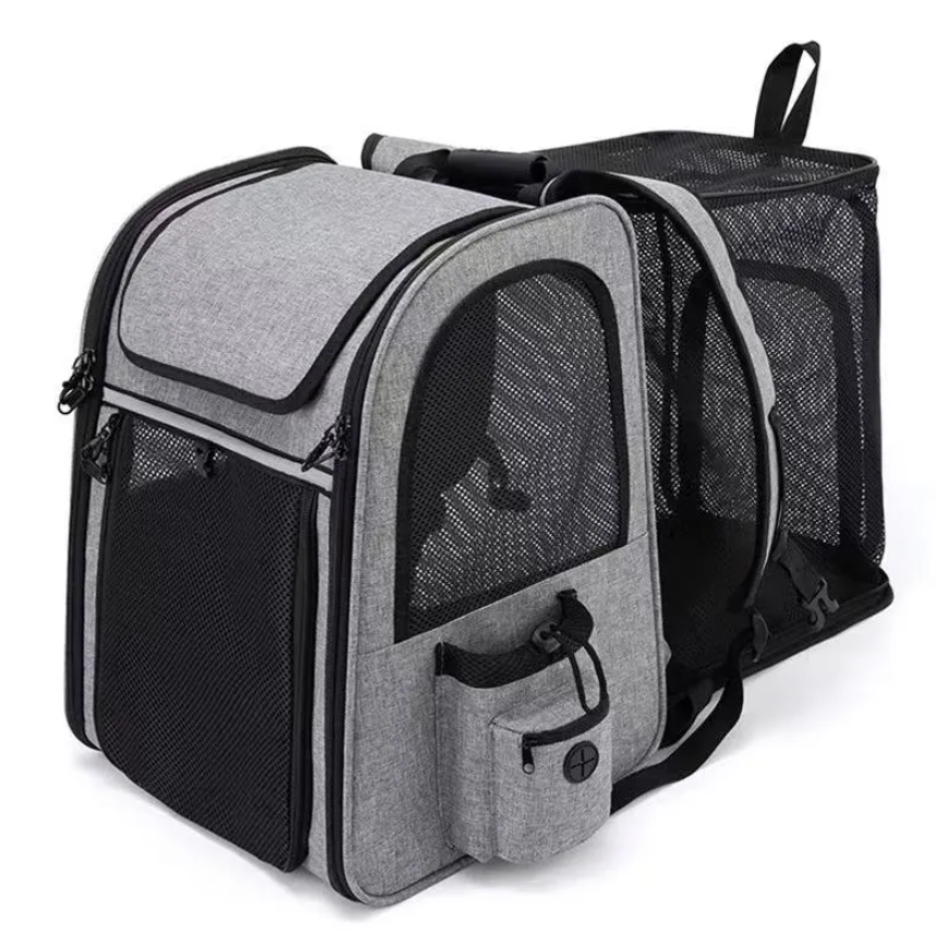 Cat bag - Portable dual-shoulder expandable large-capacity backpack for pets, with breathable design suitable for cats.