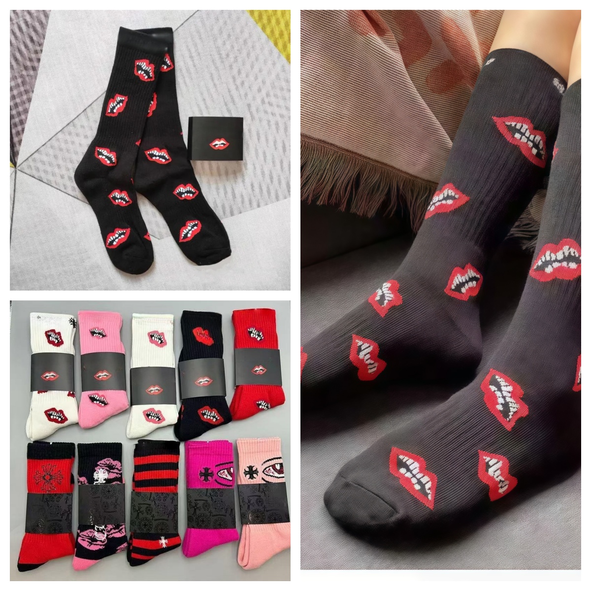 Men's Chrome Men Women Socks Designer Stocking Classic Letter Comfortable Breathable Cotton High Quality Fashion 15 Kinds Of Color Freedom To Choose 42d 4c