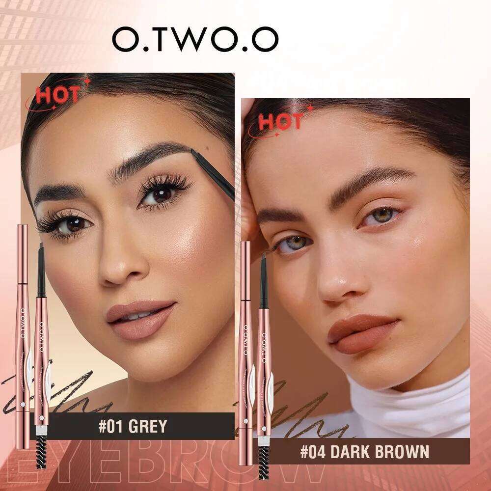 Wholesale O.TWO.O Pencil Fine Precise Definer Waterproof Natural 4 Colors Brown Eye Brow Pen With Eyebrow Trimmer X250722