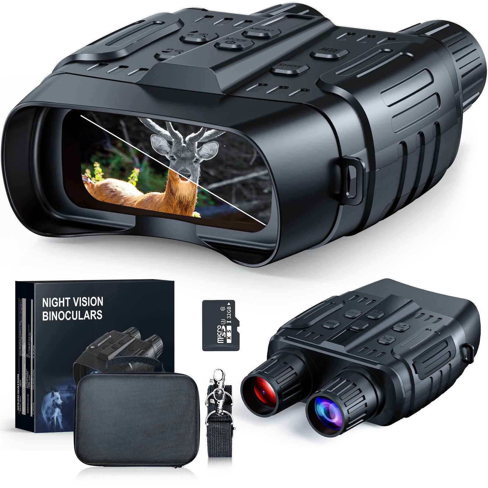 Night Vision Binoculars 4X Digital Zoom 7 Levels Infrared Goggles 2.3 Screen Telescope 300 Meters For Hunting Camping Boating S250722