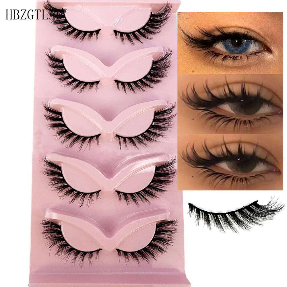 New Cat Lashes Mink 3D Curl Winged Natural Realistic Messy End Eye Elongated Thick False Eyelashes Soft Fake Lashe X250723