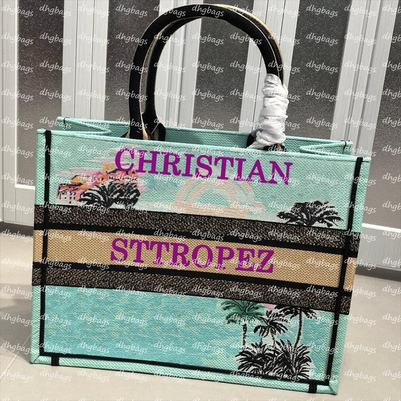 designer bag Underarm Book Tote Bag women's classic Art painting style golden logo luxury