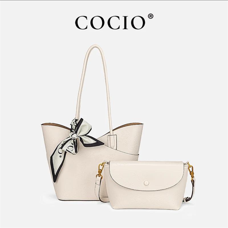 COCIO designer Shoulder Bags New Tote Bag Simple Versatile Underarm Bag Fashionable Hot Genuine Leather composite Bag