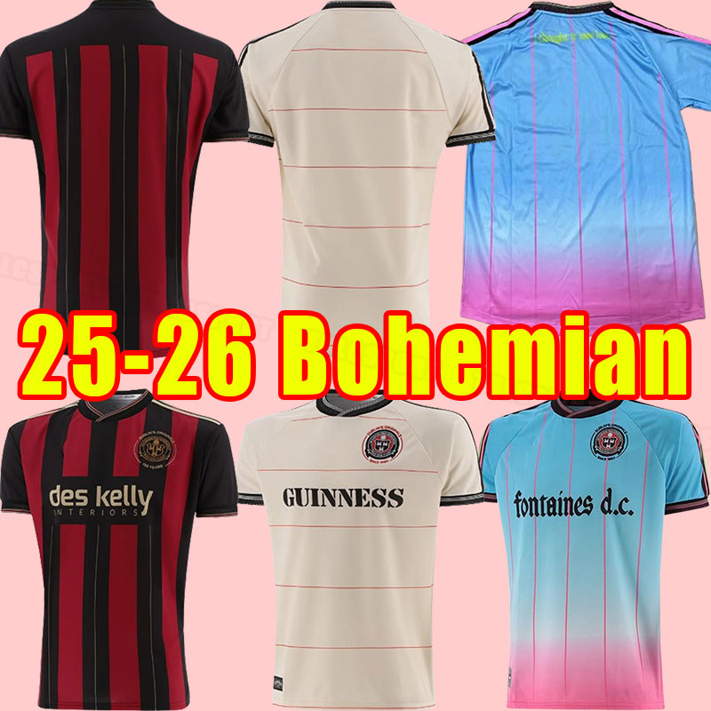 Bohemian FC 2025 2026 Soccer Jerseys 25 26 Palestine Away Bob Marley Dublin Bus Football Shirt camiseta de futbol maillots foot home away third