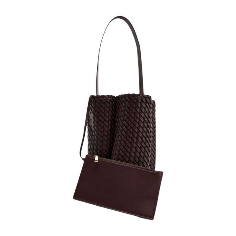 Woven Bucket Bag New Fashionable Casual Handbag Women Shoulder Designer Large Capacity Bag
