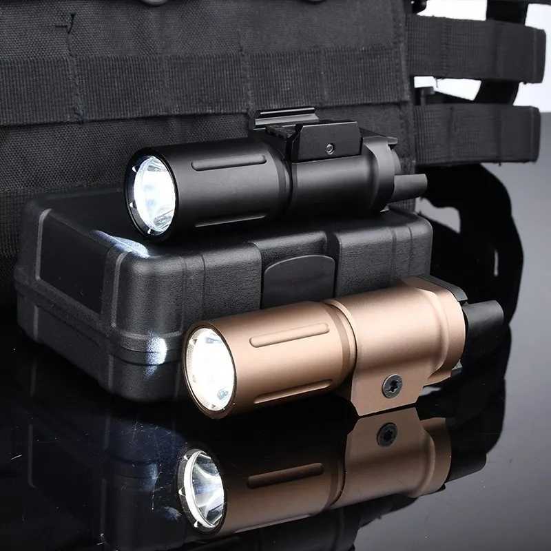 20mm Rail Hunting Accessories Tactical Flashlight Airsoft Pistol White LED 1000 Lumens Scout Light For WADSN PLHV2 PL350 W250722