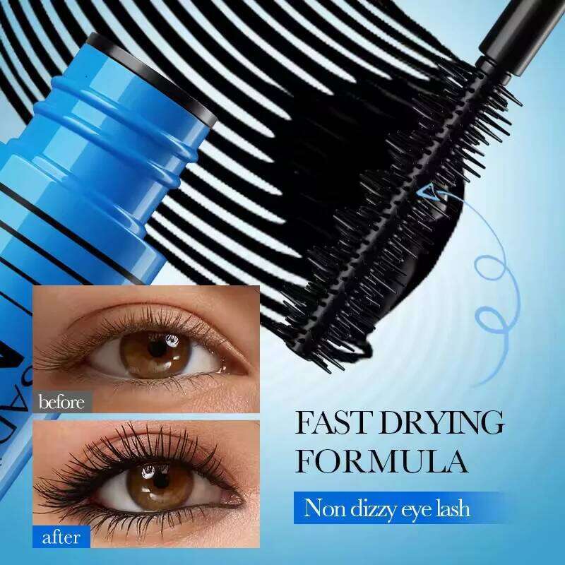 5D Lengthening Eyelashes Women's Make-Up Waterproof Black Silk Fibre Mascara Korean Cosmetics New X250722