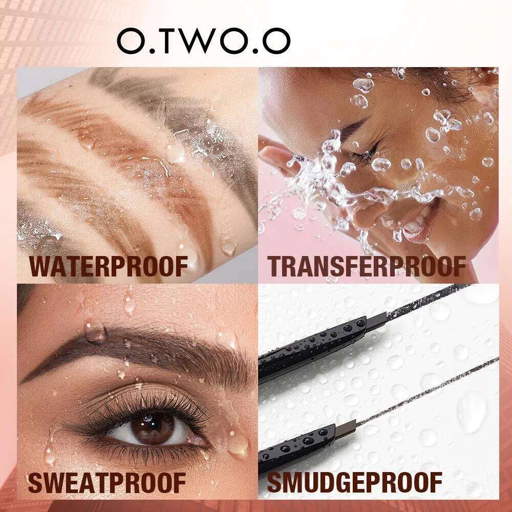 Wholesale O.TWO.O Pencil Fine Precise Definer Waterproof Natural 4 Colors Brown Eye Brow Pen With Eyebrow Trimmer X250722