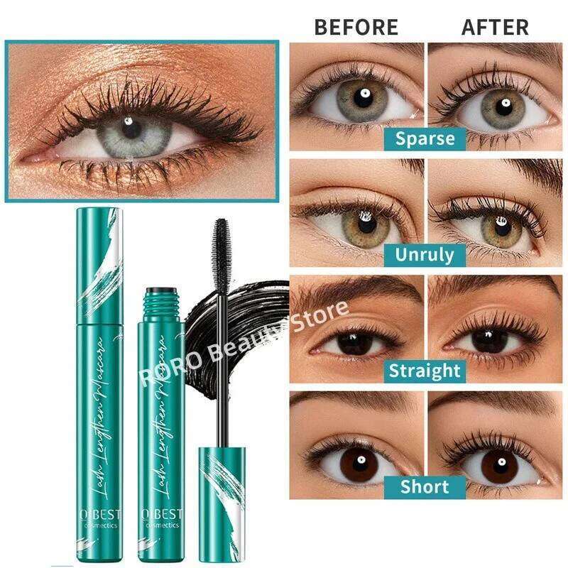 5D Waterproof Lengthening Eyelashes Long Lasting Sweatproof Mascara Black Silk Fibre Make Up Beauty Korean Cosmetics New X250723