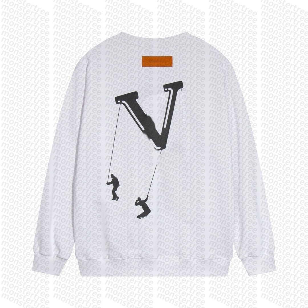 26ss Designer New Printing Crewneck Warm Men Women Fashion Street Pullover Sweatshirt Loose Hoodie Couple Top Reflective---
