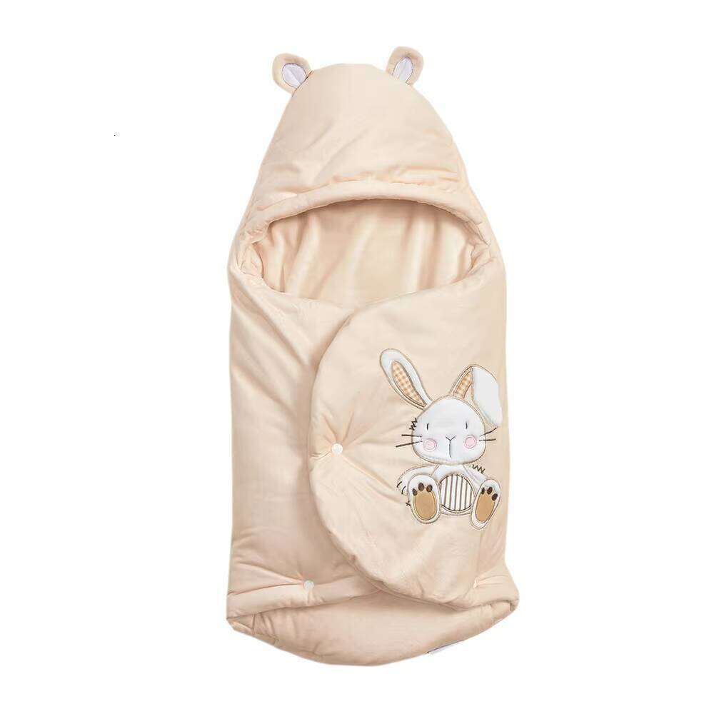 Cartoon Print 100% Organic Cotton Swaddle Autumn Winter New Sleeping Bag Knitted Baby Blanket