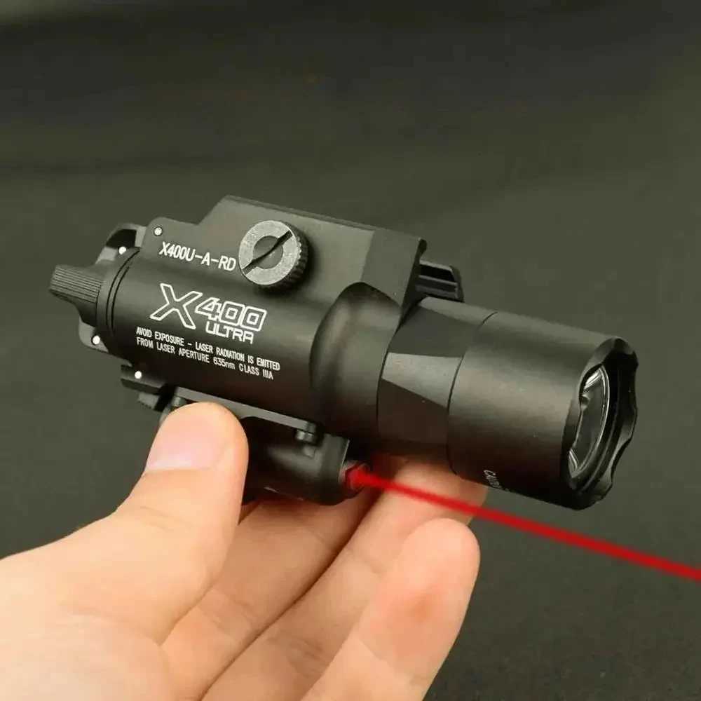 Tactical X400 Ultra X400U WeaponLight with Red Laser Pistol Gun Strobe Flashlight With Picatinny Rail X300 Ultra W250722