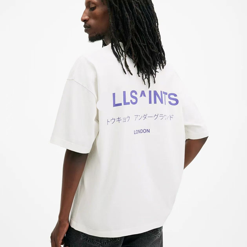 Designer t shirt Men's T-Shirts Europe American Niche Trend Brand ALL SAIN TS Men T-shirt Summer Loose Classic Letter Graph Print Short Slve Couple 2025 Fashion t-shirt