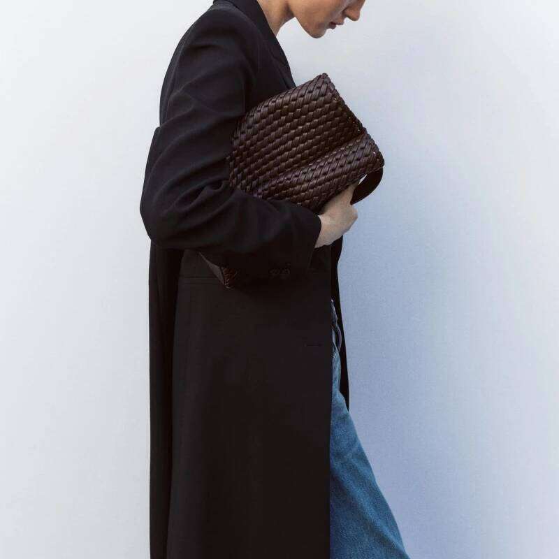 Woven Bucket Bag New Fashionable Casual Handbag Women Shoulder Designer Large Capacity Bag
