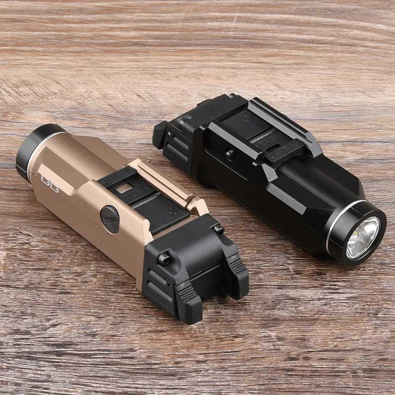 1000Lumen Hunting Scout Light Tactical Weapon Gun Flashlight Toy Pistol Lamp High Power Torch Metal CS Wargame W250722
