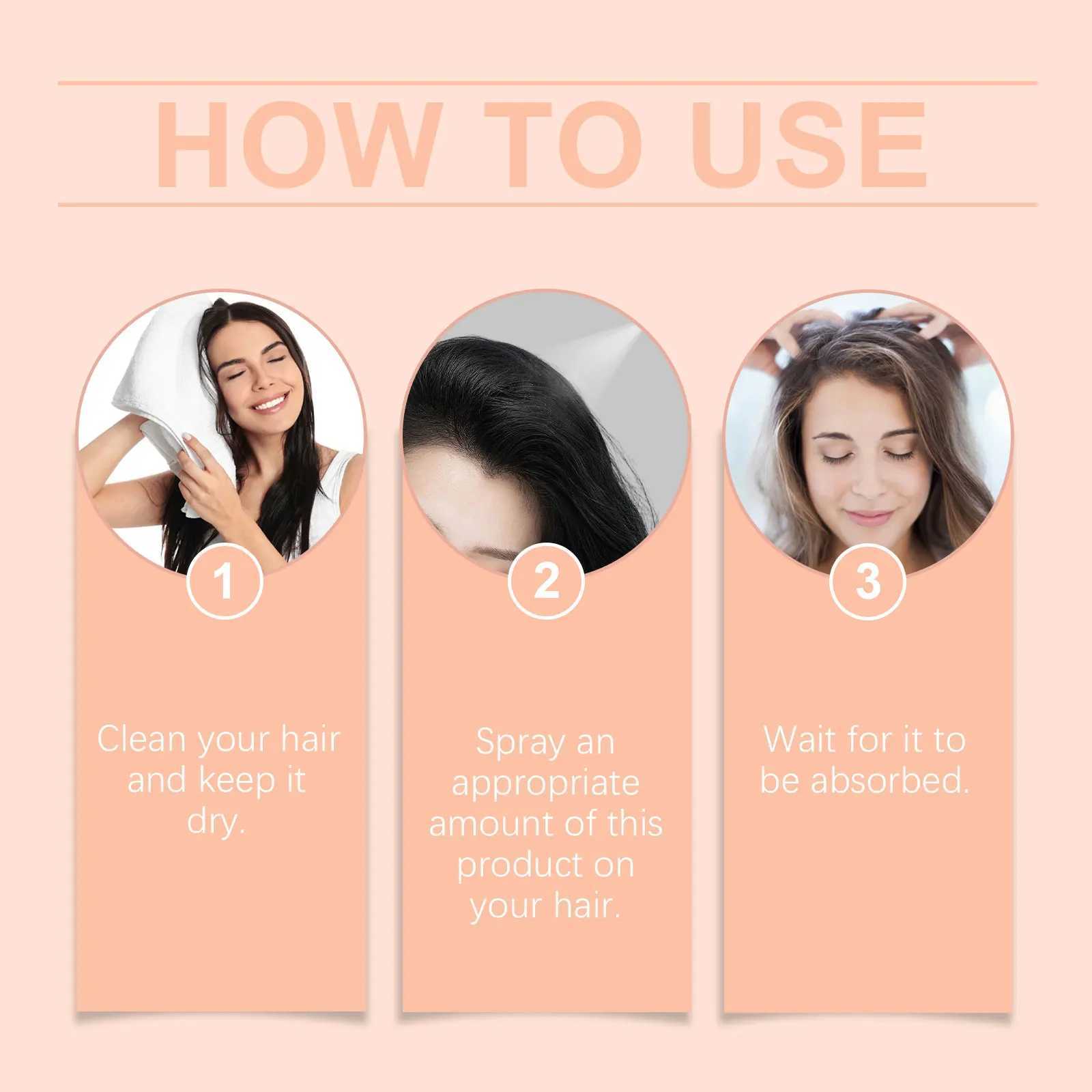 Moisturizing Spray for Hair Scalp Treatment Smoothing Straighten Shiny Repair Hot Dyeing Damaged Frizzy Hair Care Essential OilXJ250723