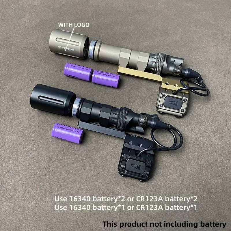 18650 High Power LED Tactical Flashlight with Long Mount and Button Pressure Switch W250722