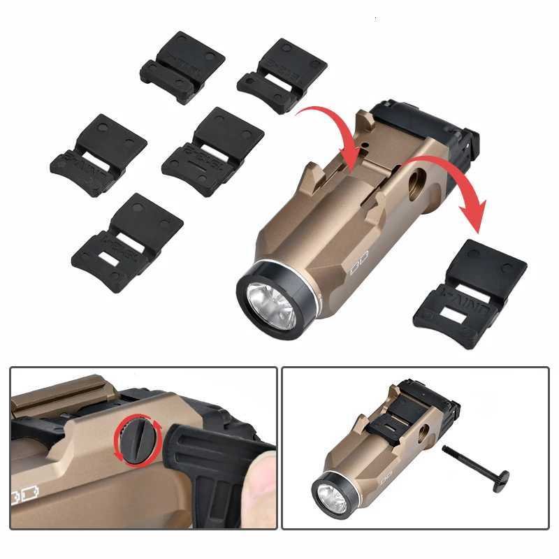 Tactical WADSN TR 9 Hunting Pistol Flashlight 1000 lumens High Power Strobe Scout Light For 1913 UNIV System Gear W250722