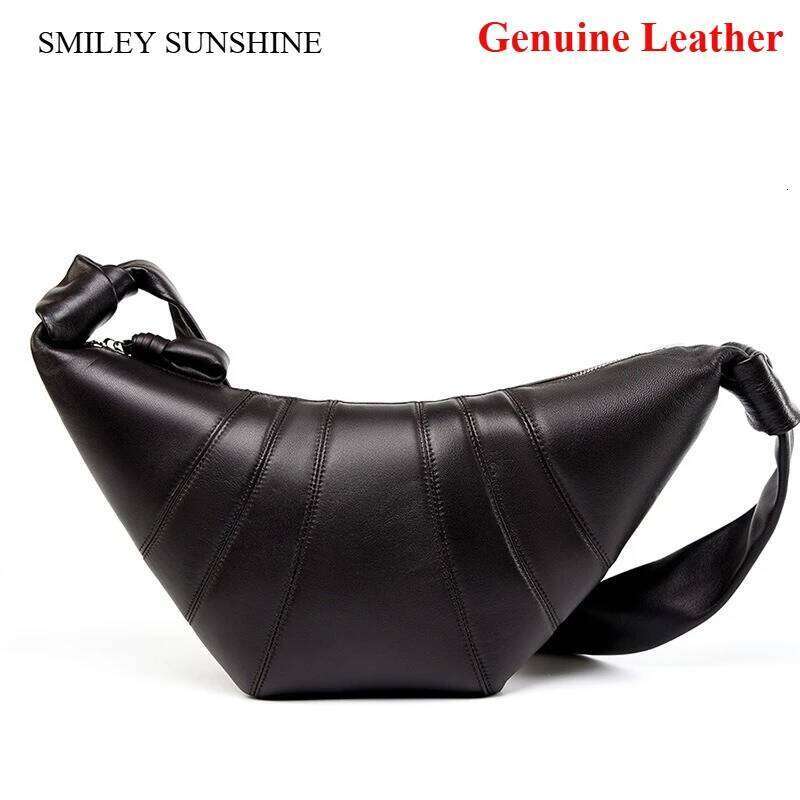 Women Lambskin Croissant Shoulder Bag Designer New Brand Fashionable Versatile Black Soft Dumpling Chest Crossbody Bags