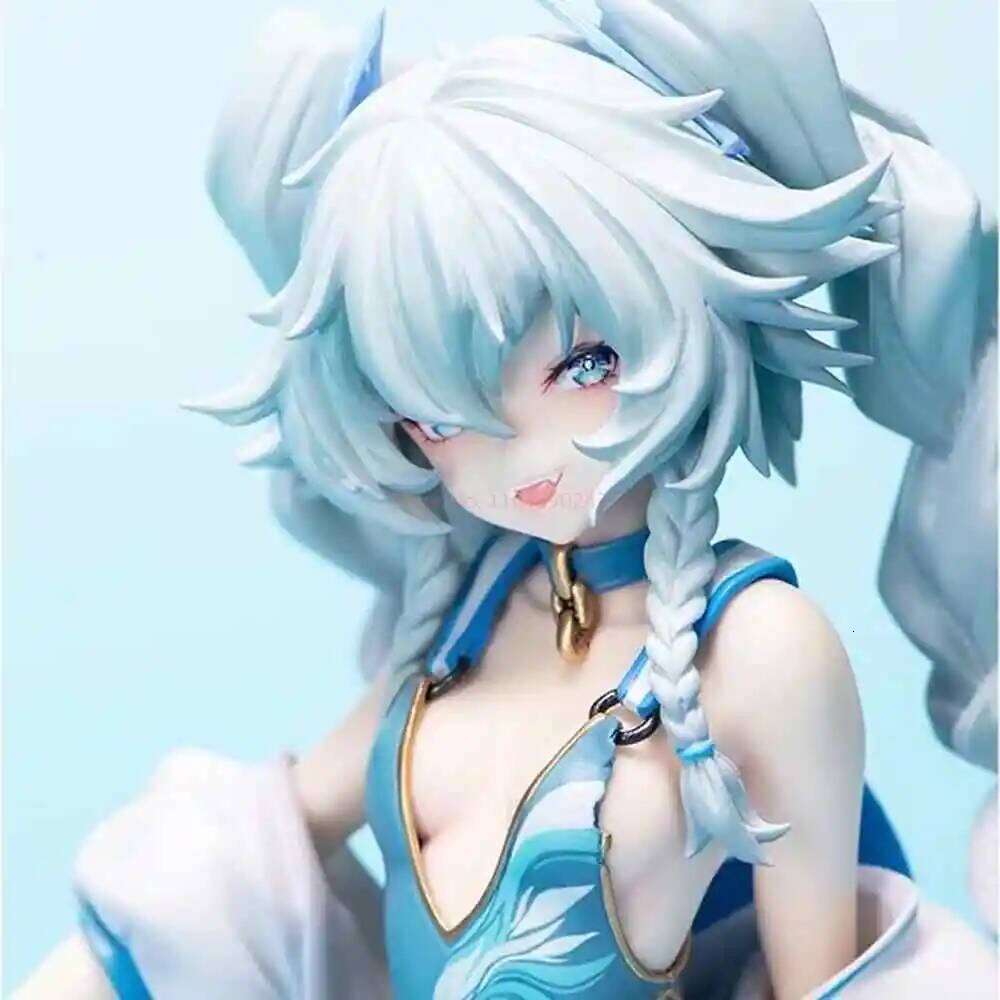 Anime Girl Frontline Cuique Mei Figurine - Squatting Posture Double Ponytail Beautiful Model Chassis Ornament Collectible Gift