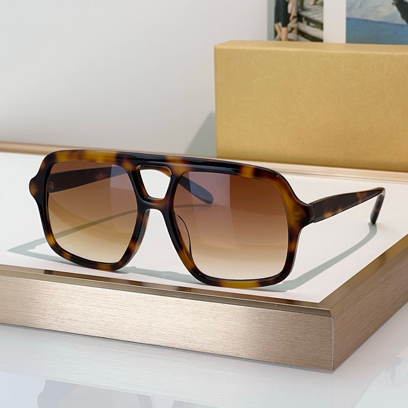 Fashion Designer Rectangular Frame Sunglasses for Men and Women High Quality Outdoor Sunshade Glasses Polarized Sunglasses with Packaging Box 40161