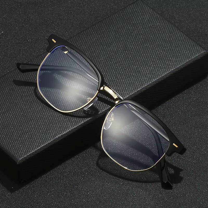 Eyebrow Student Myopia Glasses Finished Women Men Half Frame Square Short-sight Eyewear Prescription 0 -0.5 -0.75 To -6.0 ddmythur