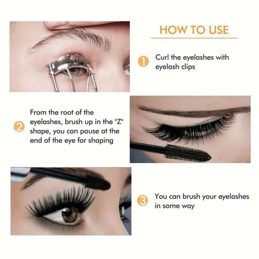 Waterproof 4D Mascara Thick Long Sdge-proof Plump Encrypted Long-lasting Curling Large Eye Makeup, Makeup Tools X250722