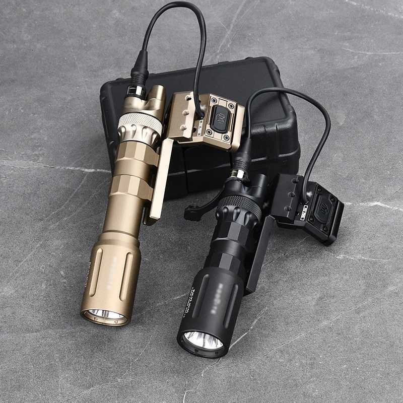 Tactical PLH V2 Scout Light Modlit Flashlight With Modbutton Switch Airsoft Weapon Lamp Base Hunting Rifle Touch Fit 20mm Rail W250722