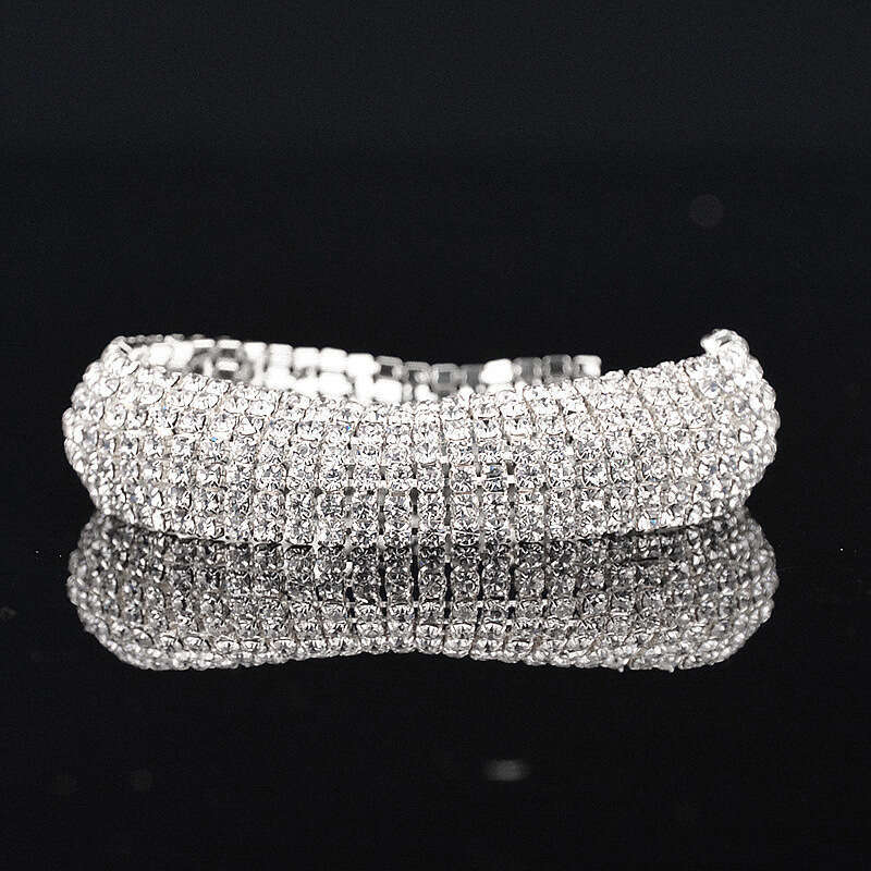 Dia-encrusted Copper Gold-plated Hand Jewelry Light Temperament Bracelet