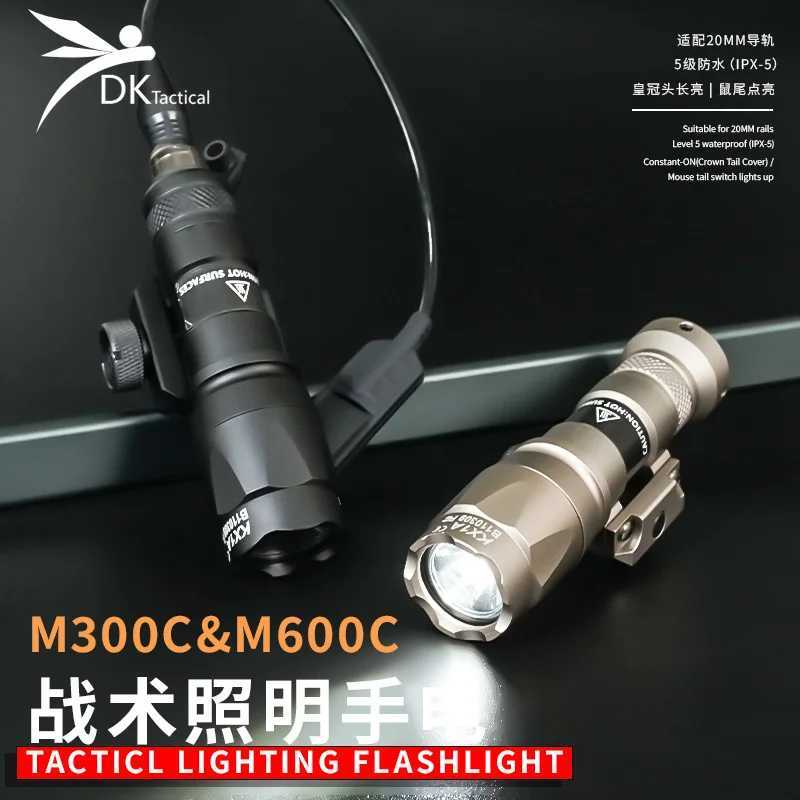 US Warehouse Tactical SF X300 X300U M600C M300 Flashlight Hunting Weapon Scout Light Airsoft Lamp Accessories Fits 20mm Rail W250722