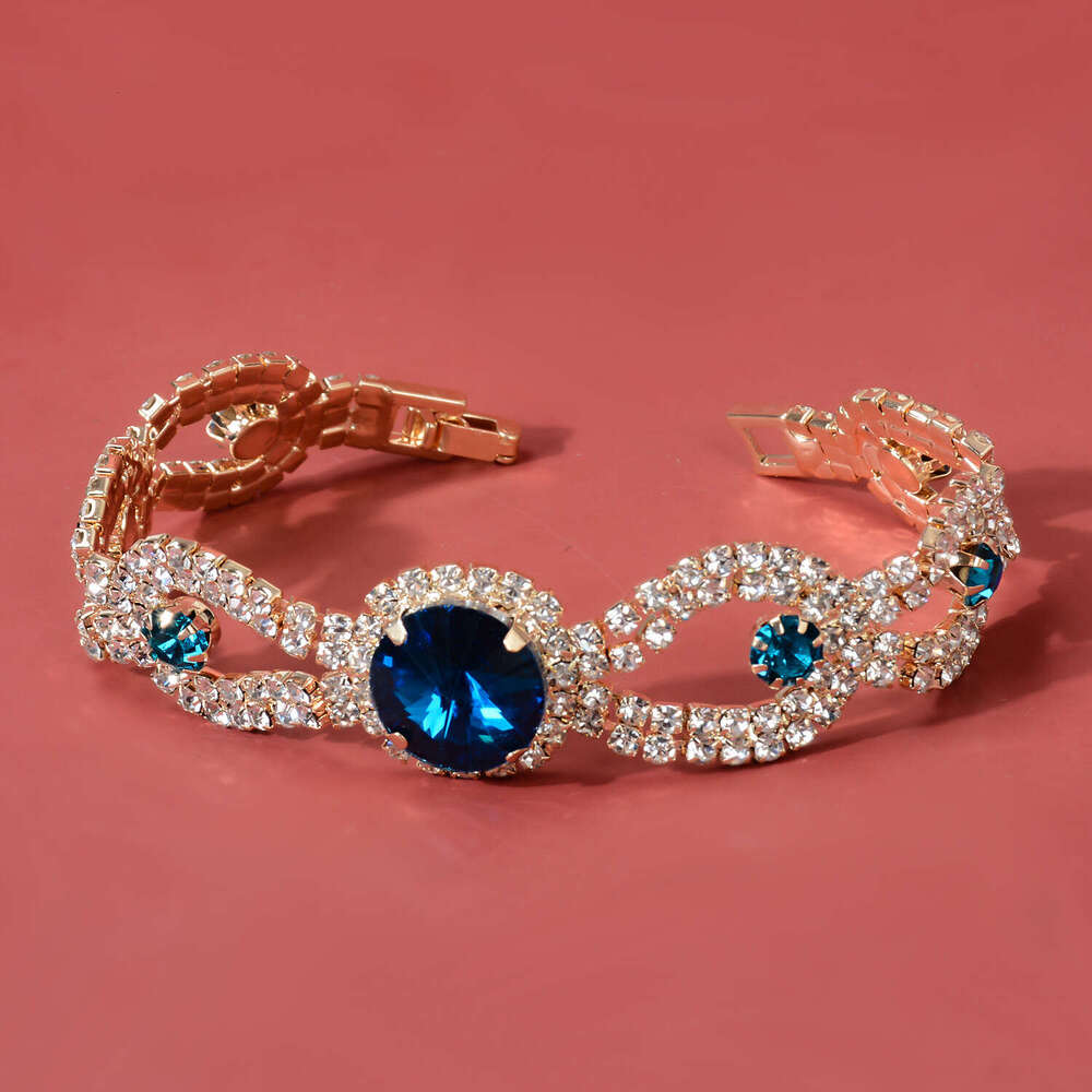 Trendy Jewelry Full Dia Glass Exaggerated Bracelet Evening Dress Versatile Accessory