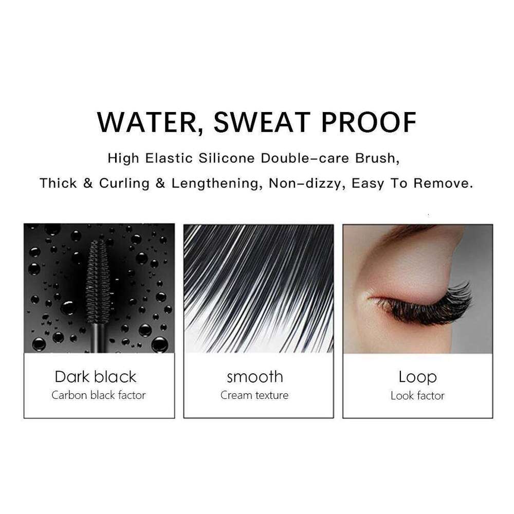QIBEST Black Silky Lengthening Eye Cosmetics Eyelashes Makeup Waterproof Rimel Mascara Eyelash Extension Thick X250722