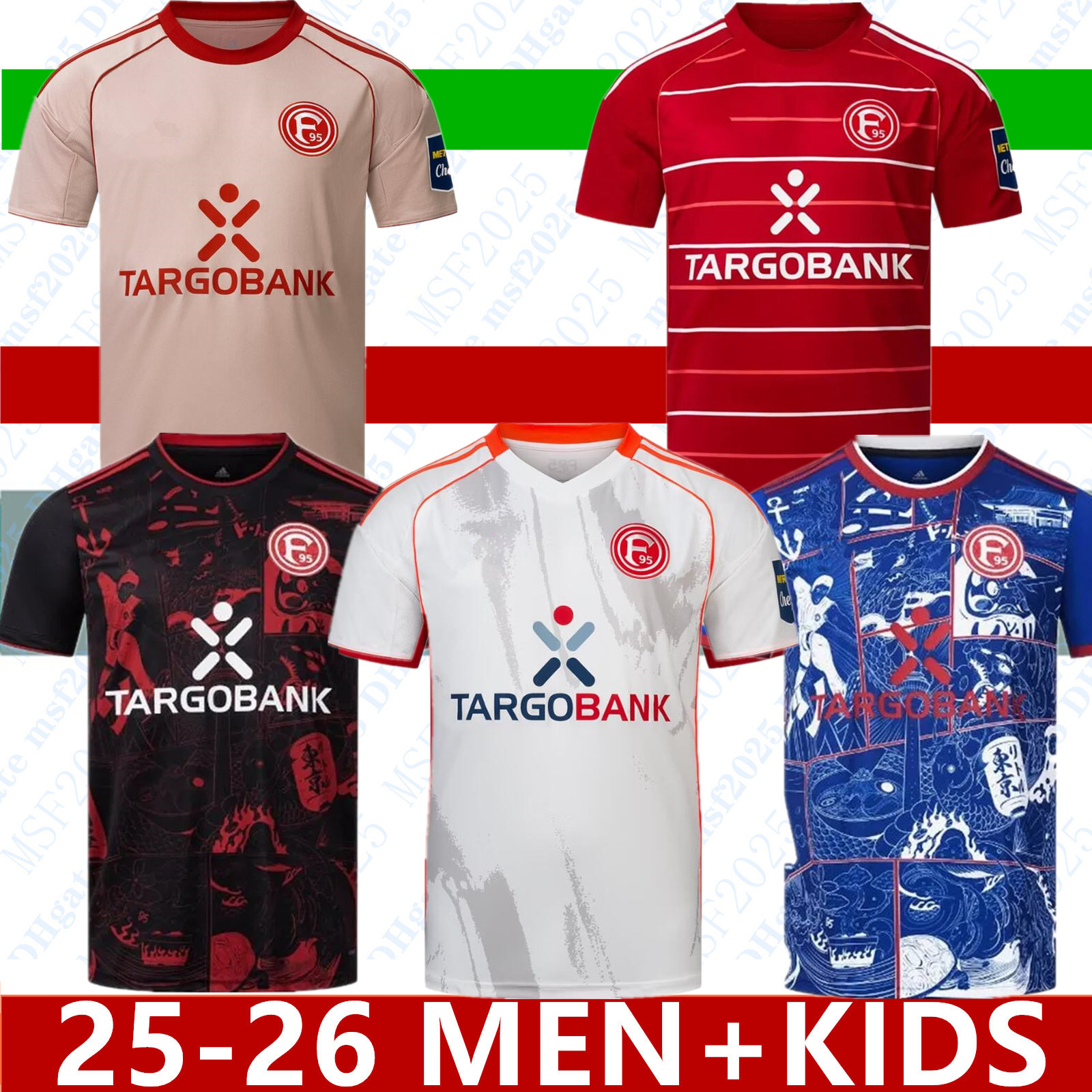Special Size S-4XL Dusseldorf Little 24 25 26 Soccer Jerseys home away 3rd 2025 2026 Football Shirt Uniforms Men Kids Kits 888