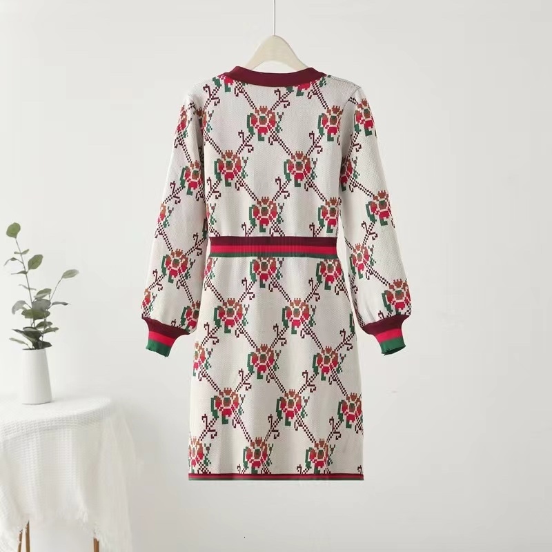 Spring Socialite Collar Hong Kong Style Dress Petite French Elegant Knitted Dress 250723