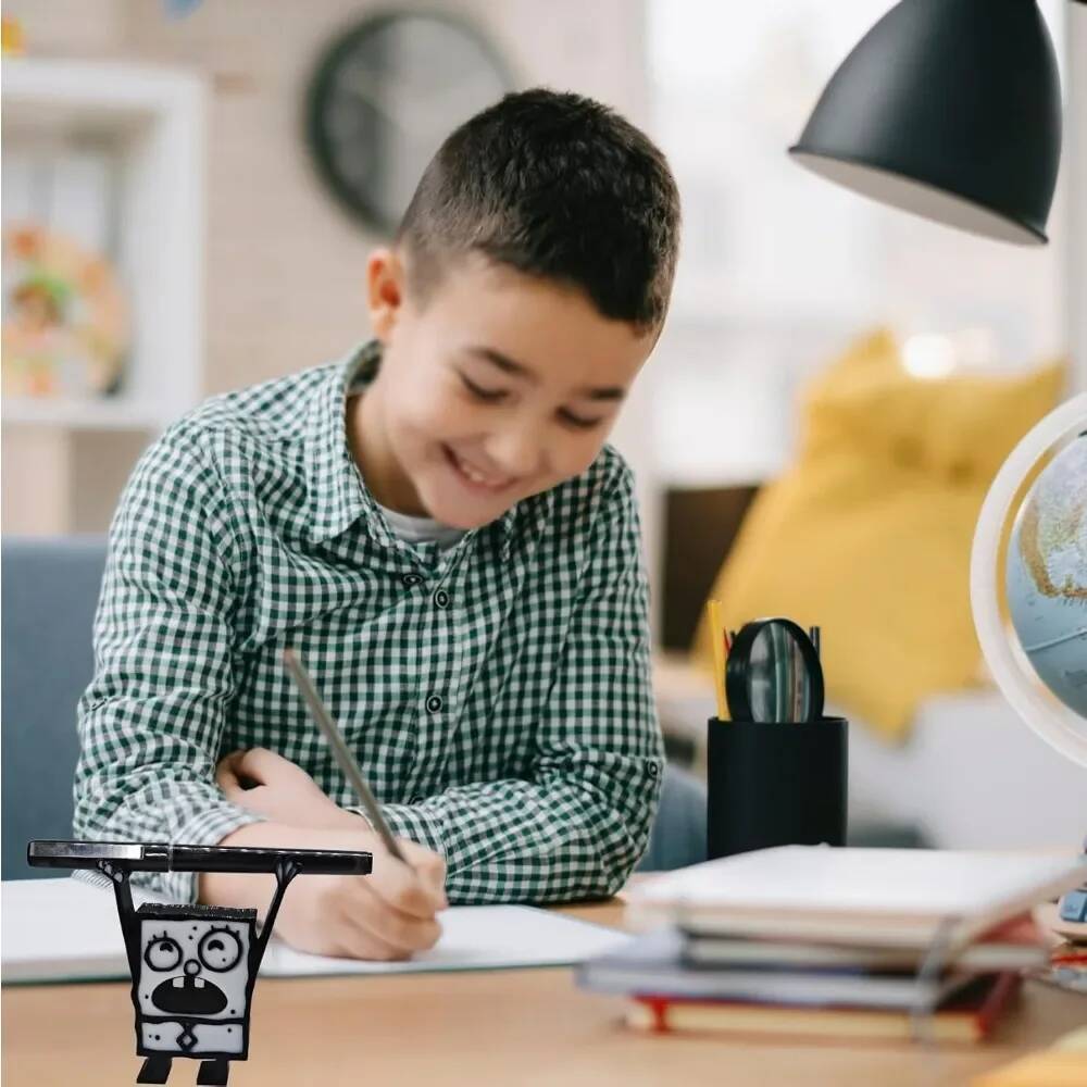 Creative Cute Doodle Bob Holder Holder, Pen Storage, Desk display decoration (black + white)